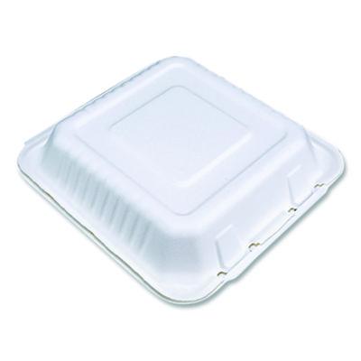 SCH18935WPF ChampWare Molded-Fiber Clamshell Containers, 9 x 9 x 3, White, 100/Sleeve, 2 Sleeves/Carton
