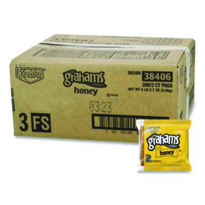 KEB802690 Honey Grahams Crackers, 0.49 oz Bag, 200/Carton KELLOGG'S