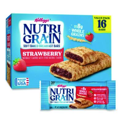 KEB35945 Nutri-Grain Soft Baked Breakfast Bars, Strawberry, Indv Wrapped 1.3 Oz Bar, 16/box KELLOGG'S