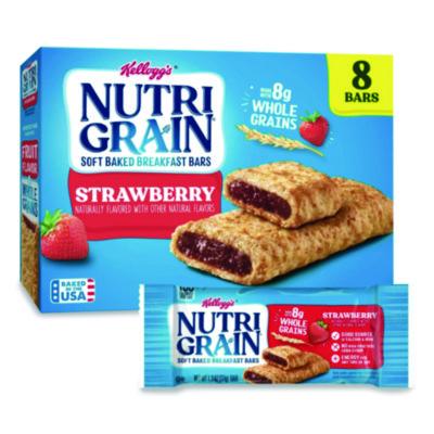KEB35902 Nutri-Grain Soft Baked Breakfast Bars, Strawberry, 1.3 oz, 8/Box KELLOGG'S
