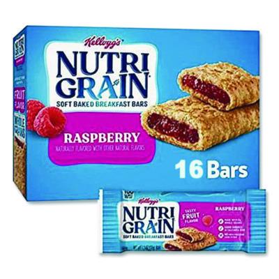 KEB35845 Nutri-Grain Soft Baked Breakfast Bars, Raspberry, Indv Wrapped 1.3 Oz Bar, 16/box KELLOGG'S