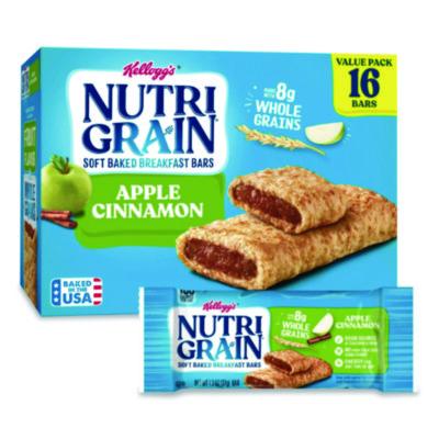 KEB35645 Nutri-Grain Soft Baked Breakfast Bars, Apple-Cinnamon, Indv Wrapped 1.3 Oz Bar, 16/box KELLOGG'S
