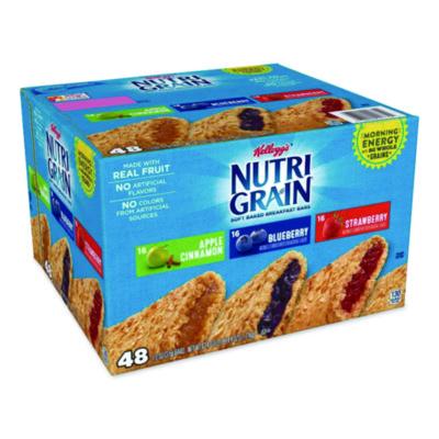 KEB05872 Nutri-Grain Soft Baked Breakfast Bars, Asstd: Apple, Blueberry, Strawberry, 1.3 Oz Bar, 48/carton KELLOGG'S