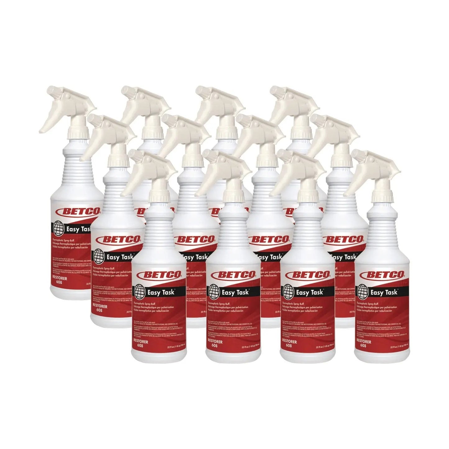 BET6081200 Easy Task Floor Finish, Clean Bouquet, 32 oz Bottle, 12/Carton Betco