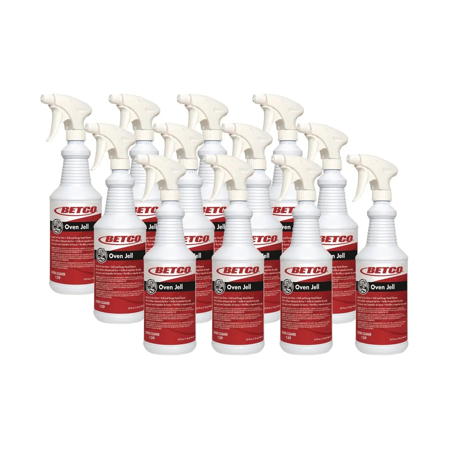 BET1391200 Oven Jell Cleaner, Lemon Scent, 32 oz Bottle, 12/Carton Betco