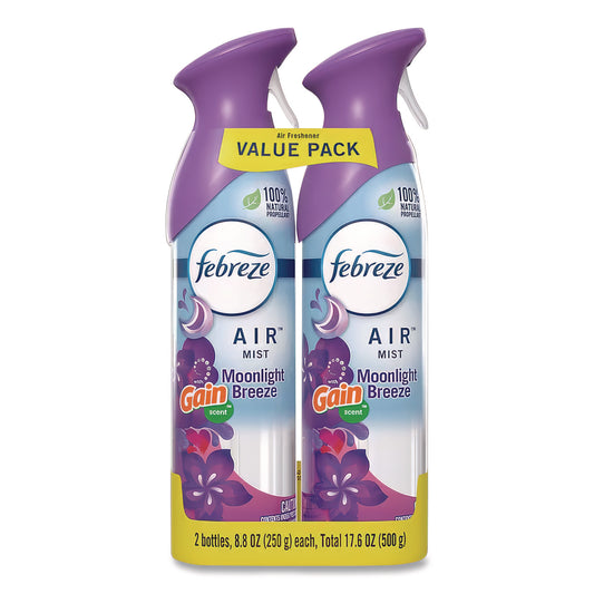PGC97809 AIR, Gain Moonlight Breeze, 8.8 oz Aerosol Spray, 2/Pack