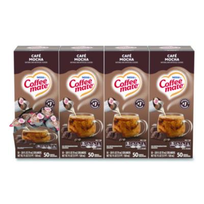 NES35115CT Liquid Coffee Creamer, Cafe Mocha, 0.38 oz Mini Cups, 50/Box, 4 Boxes/Carton NESTLE
