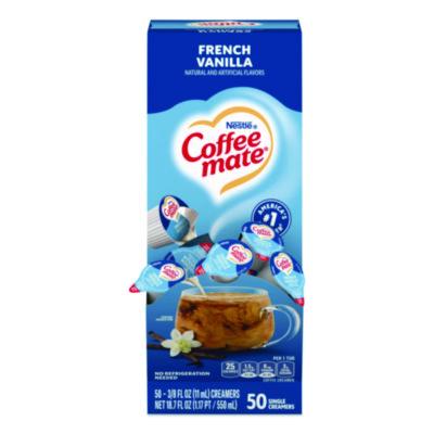 NES35170BX Liquid Coffee Creamer, French Vanilla, 0.38 Oz Mini Cups, 50/box NESTLE