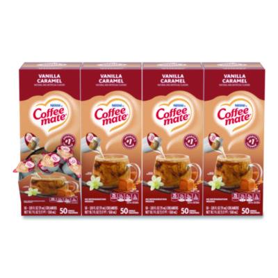 NES79129CT Liquid Coffee Creamer, Vanilla Caramel, 0.38 oz Mini Cups, 50/Box, 4 Boxes/Carton NESTLE
