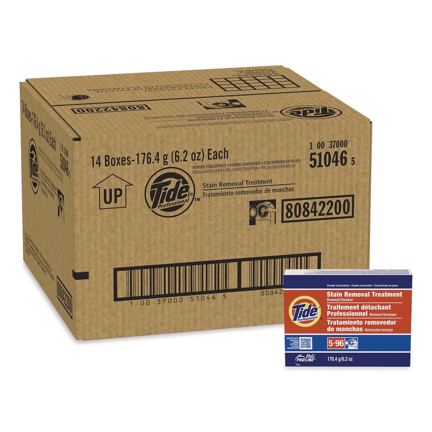 PGC51046 Stain Removal Treatment Powder, 6.2 oz Box, 14/Carton Tide Professional