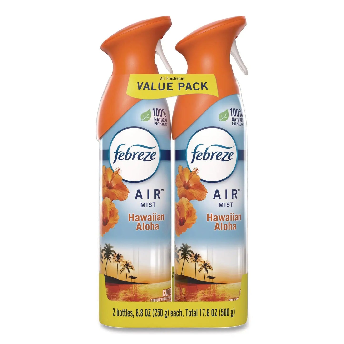 PGC17342 AIR, Hawaiian Aloha, 8.8 oz Aerosol Spray, 2/Pack, 3 Packs/Carton Febreze