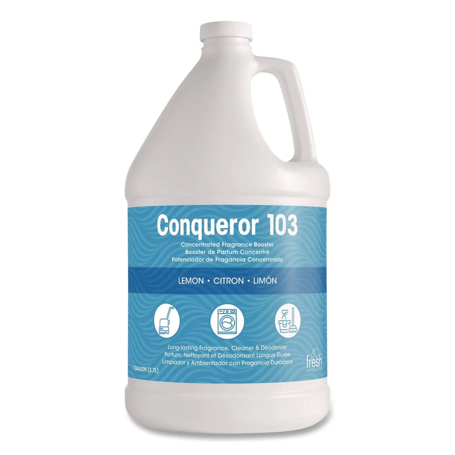 FRS1WBLE Conqueror 103 Odor Counteractant Concentrate, Lemon, 1 Gal Bottle, 4/carton Fresh Products