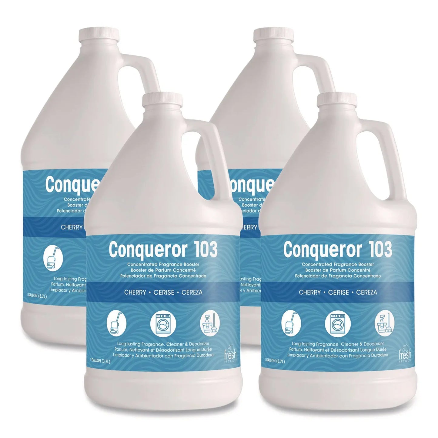 FRS1WBCHCT Conqueror 103 Odor Counteractant Concentrate, Cherry, 1 Gal Bottle, 4/carton Fresh Products