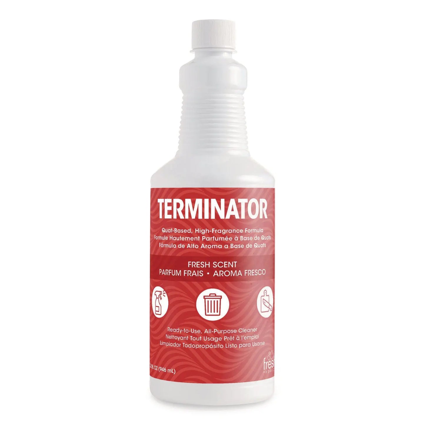 FRS1232TNCT Terminator All-Purpose Cleaner/deodorizer With (2) Trigger Sprayers, 32 Oz Bottles, 12/carton Fresh Products