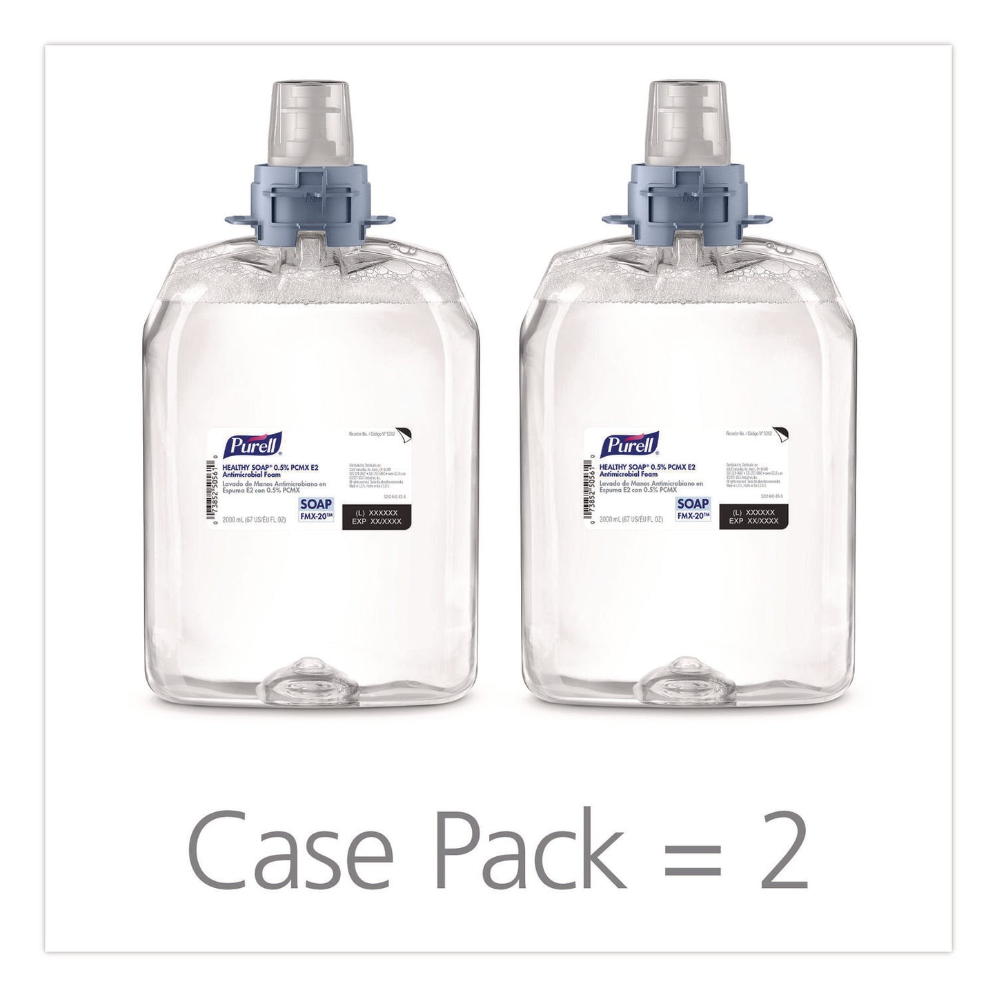 GOJ528202CT HEALTHY SOAP 0.5% PCMX E2 Antimicrobial Foam, Fragrance-Free, 2,000 mL, 2/Carton