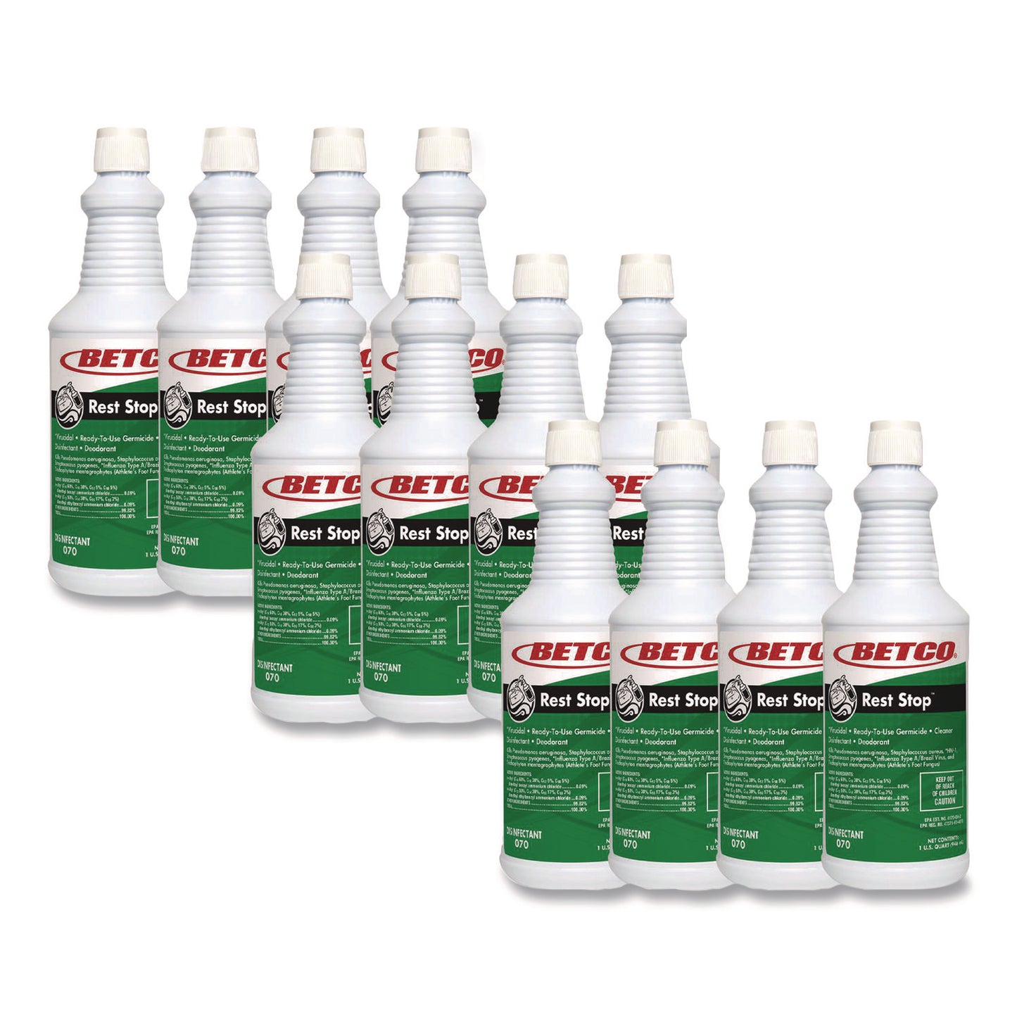 BET0701200 Rest Stop Non-Acid Bowl and Restroom Cleaner, Floral Fresh Scent, 32 oz. Bottle, 12/Carton