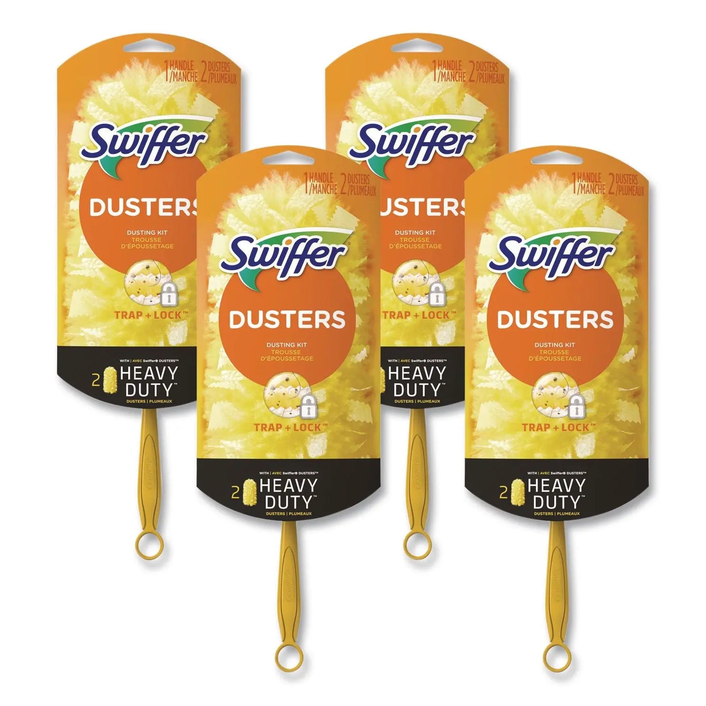 PGC08109 Heavy Duty Dusters Starter Kit, 6" Handle With Two Disposable Dusters, 4 Kits/carton Swiffer