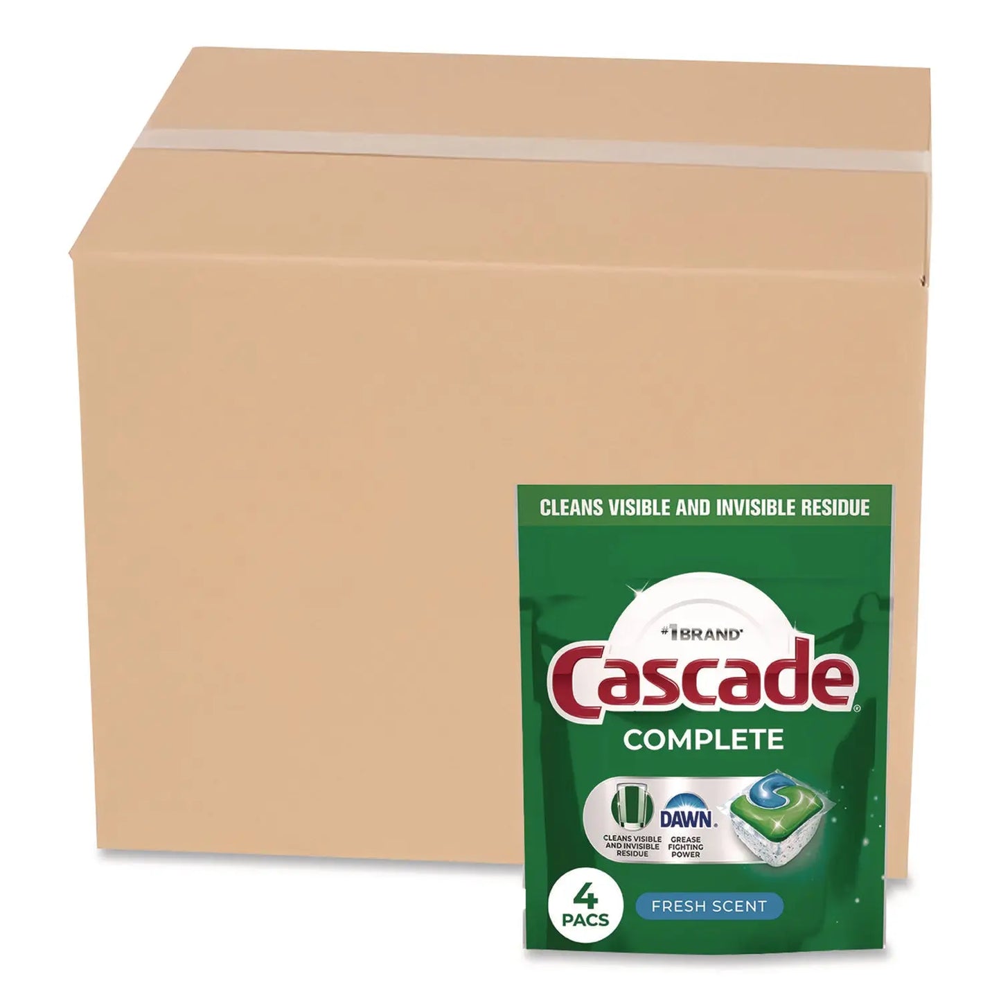PGC17626 Complete ActionPacs, Fresh Scent, 4 Pods/Pack, 30 Packs/Carton Cascade