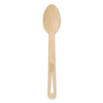 WORSPBB67 Bamboo Cutlery, Spoon, Paper, Natural, 2,000/Carton WORLD CENTRIC