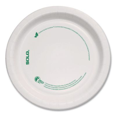 SCCMP6PLANET Compostable Paper Dinnerware, ProPlanet Seal, Plate, 6" dia, White, 1,000/Carton DART