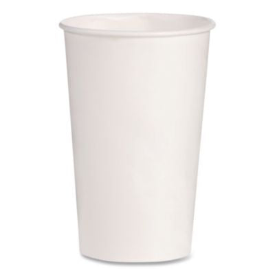 SCCRP16P2050 Double Sided Poly (DSP) Paper Cold Cups, 16 oz, White, 50 Cups/Sleeve, 20 Sleeves/Carton