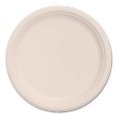 DCC9FBRP1 Compostable Molded Fiber Dinnerware, ProPlanet Seal, Plate, 9" dia, Natural, 500/Carton