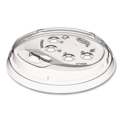 DCCP3032RSL Prima Strawless Plastic Lids, Fits 30 oz to 32 oz Cold Cups, Clear, 100/Sleeve, 12 Sleeves/Carton DART