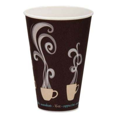 DCCDWTG16ST Thermoguard Insulated Paper Hot Cups, 16 oz, Steam Print Design, 600/Carton DART