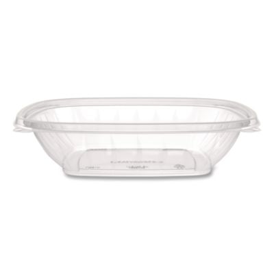 DCCC32SB Square Plastic Bowls, 32 oz, 5 x 5 x 1.49, Clear, Plastic, 63 Bowls/Sleeve, 4 Sleeves/Carton DART