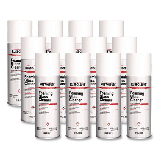 RST381658 Professional Foaming Glass Cleaner Aerosol, 20 oz Aerosol Spray, 12/Carton