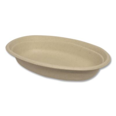 WORBOSCUBBSLFP Fiber Bowls, Burrito Bowl, 18 oz, 8 x 5.3 x 1.6, Natural, Paper, 400/Carton WORLD CENTRIC