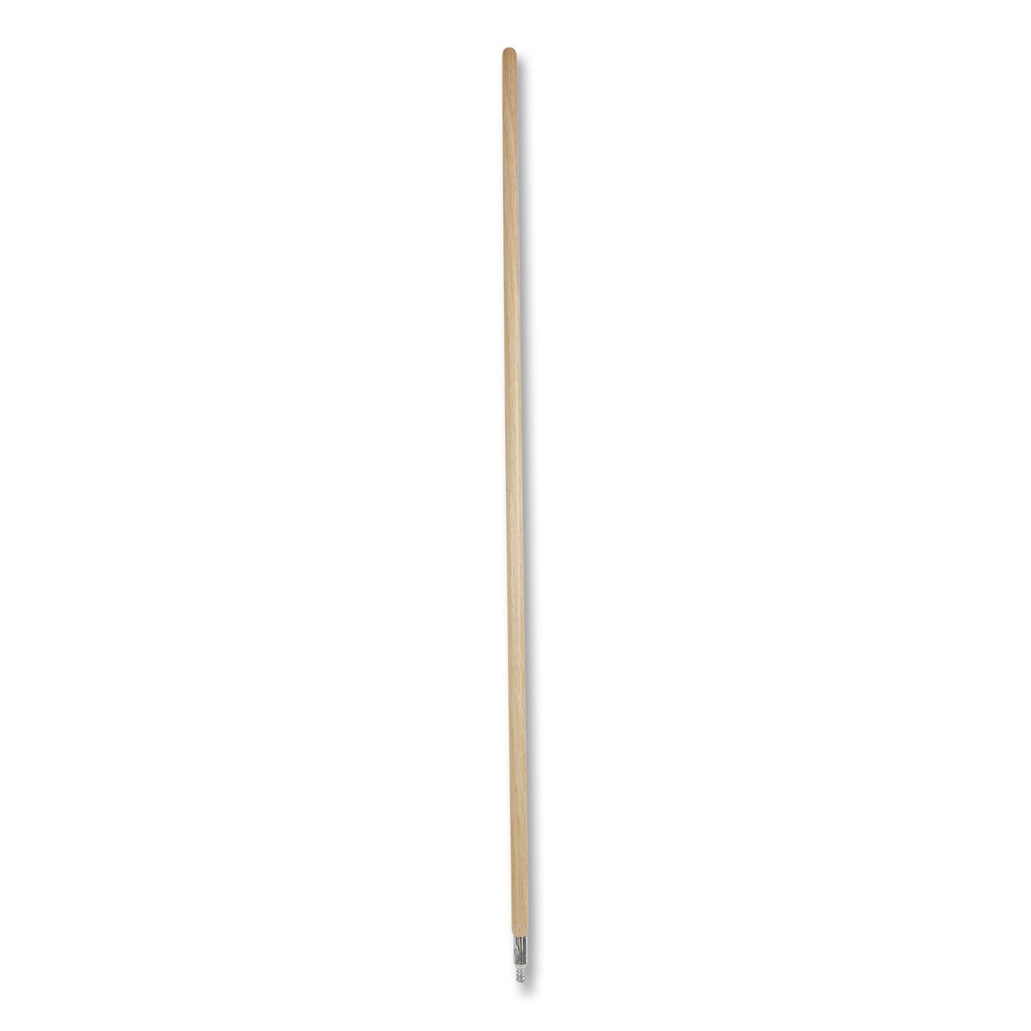 BWK0972 Metal Tip Threaded Hardwood Broom Handle, 1.12" x 60", Natural, Dozen