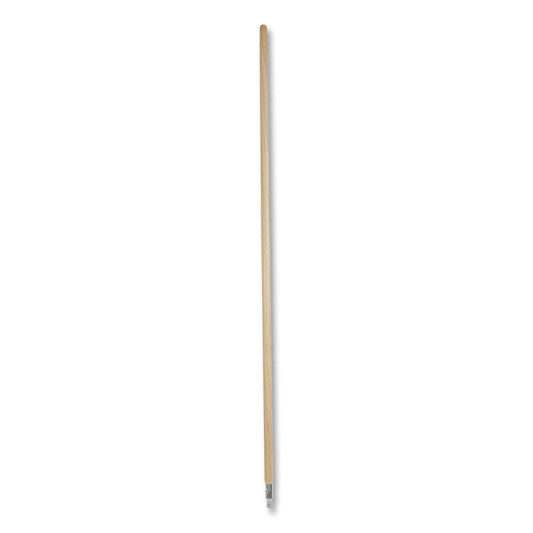 BWK0972 Metal Tip Threaded Hardwood Broom Handle, 1.12" x 60", Natural, Dozen