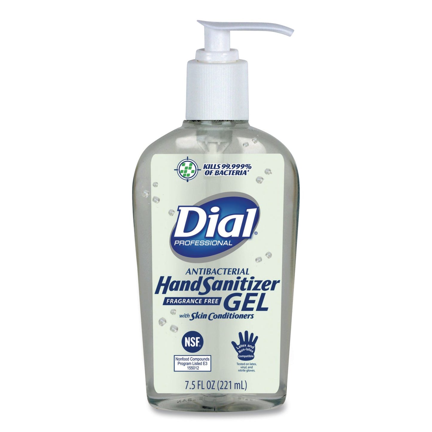 DIA01585 Antibacterial With Moisturizers Gel Hand Sanitizer, 7.5 Oz Pump Bottle, Fragrance-Free, 12/carton