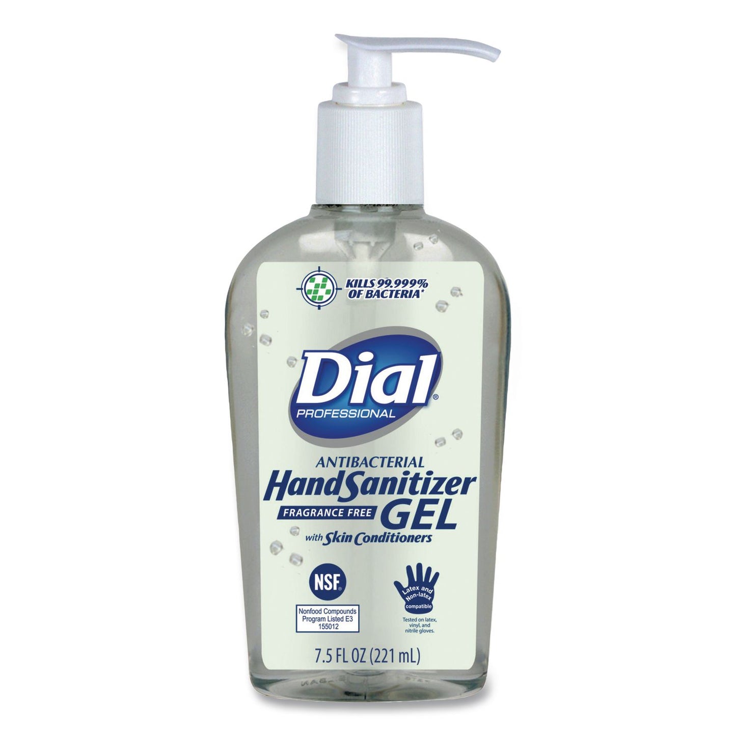 DIA01585EA Antibacterial With Moisturizers Gel Hand Sanitizer, 7.5 Oz, Pump Bottle, Fragrance-Free