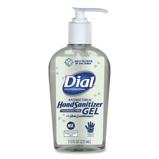DIA01585EA Antibacterial With Moisturizers Gel Hand Sanitizer, 7.5 Oz, Pump Bottle, Fragrance-Free