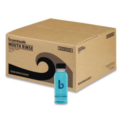 BWKMWASHMT Mouth Rinse, Mint Flavor, 30 mL Bottle, 180/Carton BOARDWALK
