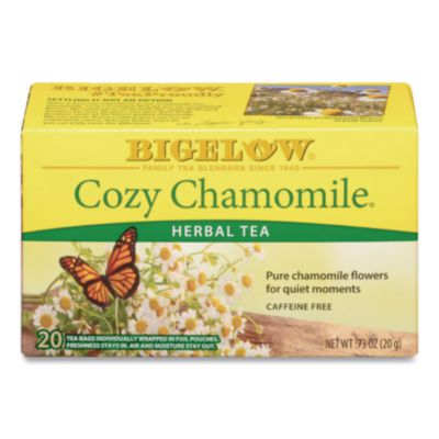 BTC00401 Single Flavor Tea, Cozy Chamomile, 28 Bags/box BIGELOW TEA CO.