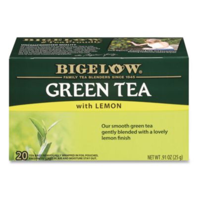 BTC10346 Green Tea With Lemon, Lemon, 0.34 Lbs, 28/box BIGELOW TEA CO.