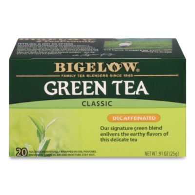 BTC10347 Decaffeinated Green Tea, Green Decaf, 0.34 Lbs, 28/box BIGELOW TEA CO.