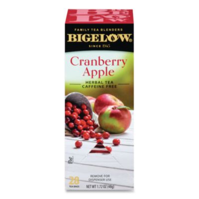BTC10400 Cranberry Apple Herbal Tea, 28/box BIGELOW TEA CO.