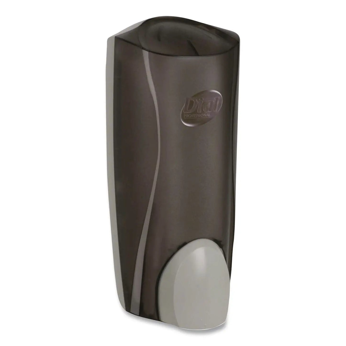 DIA03922 1 Liter Manual Liquid Dispenser, 1 L. 5.1 x 4 x 12.3, Translucent Smoke Dial Professional