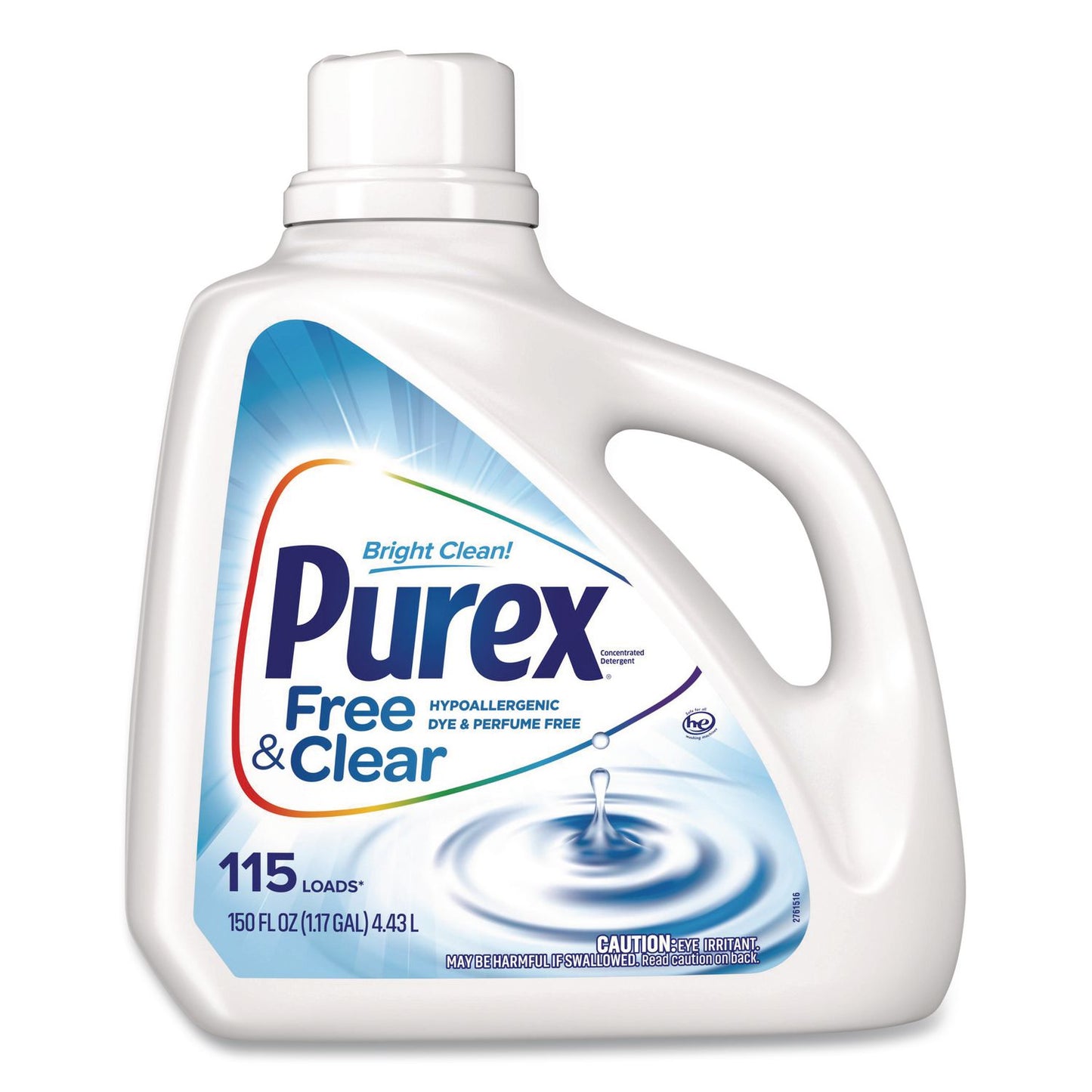 DIA05020EA Free and Clear Liquid HE Laundry Detergent, Unscented, 150 oz Bottle