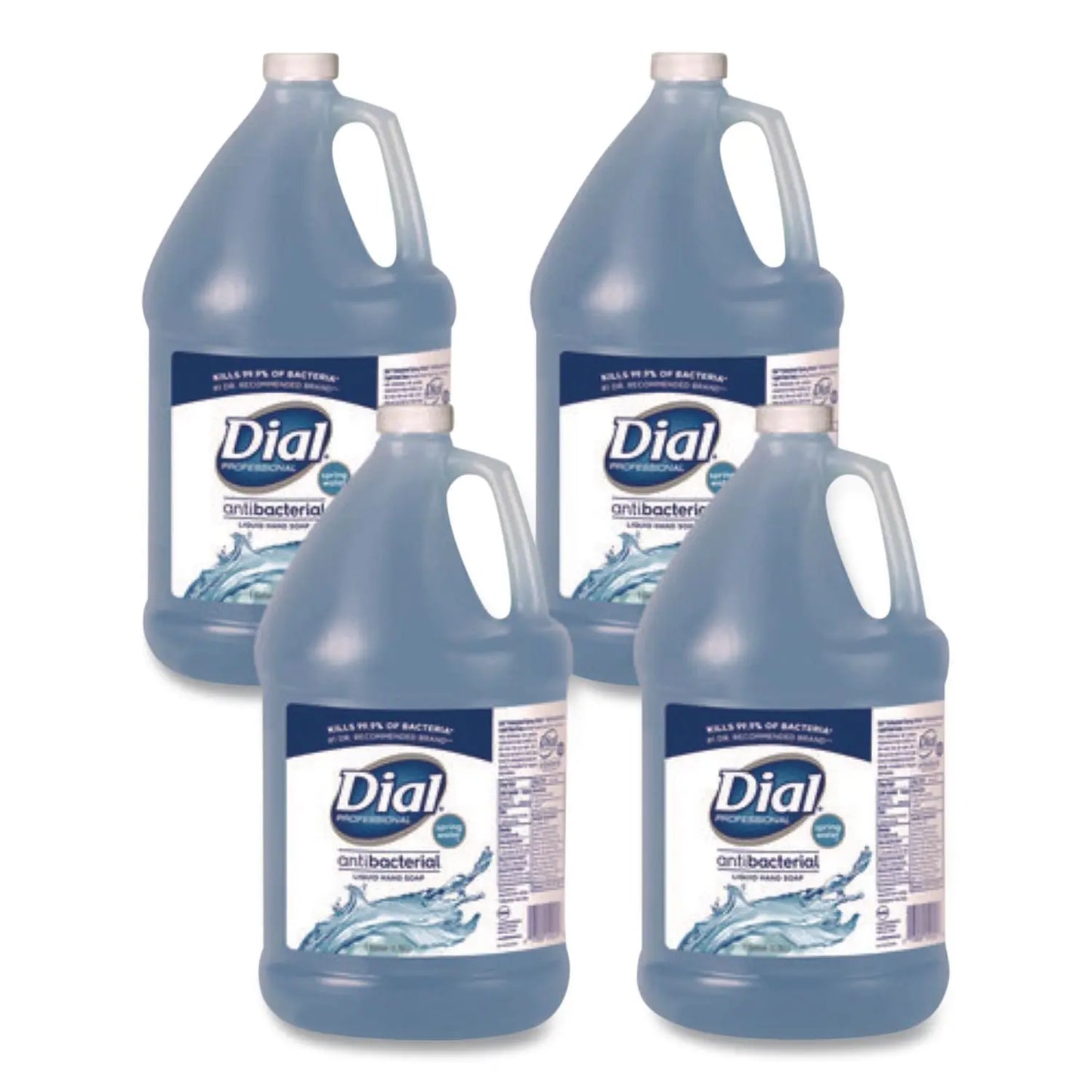 DIA15926 Antibacterial Liquid Hand Soap, Spring Water Scent, 1 gal, 4/Carton Dial Professional