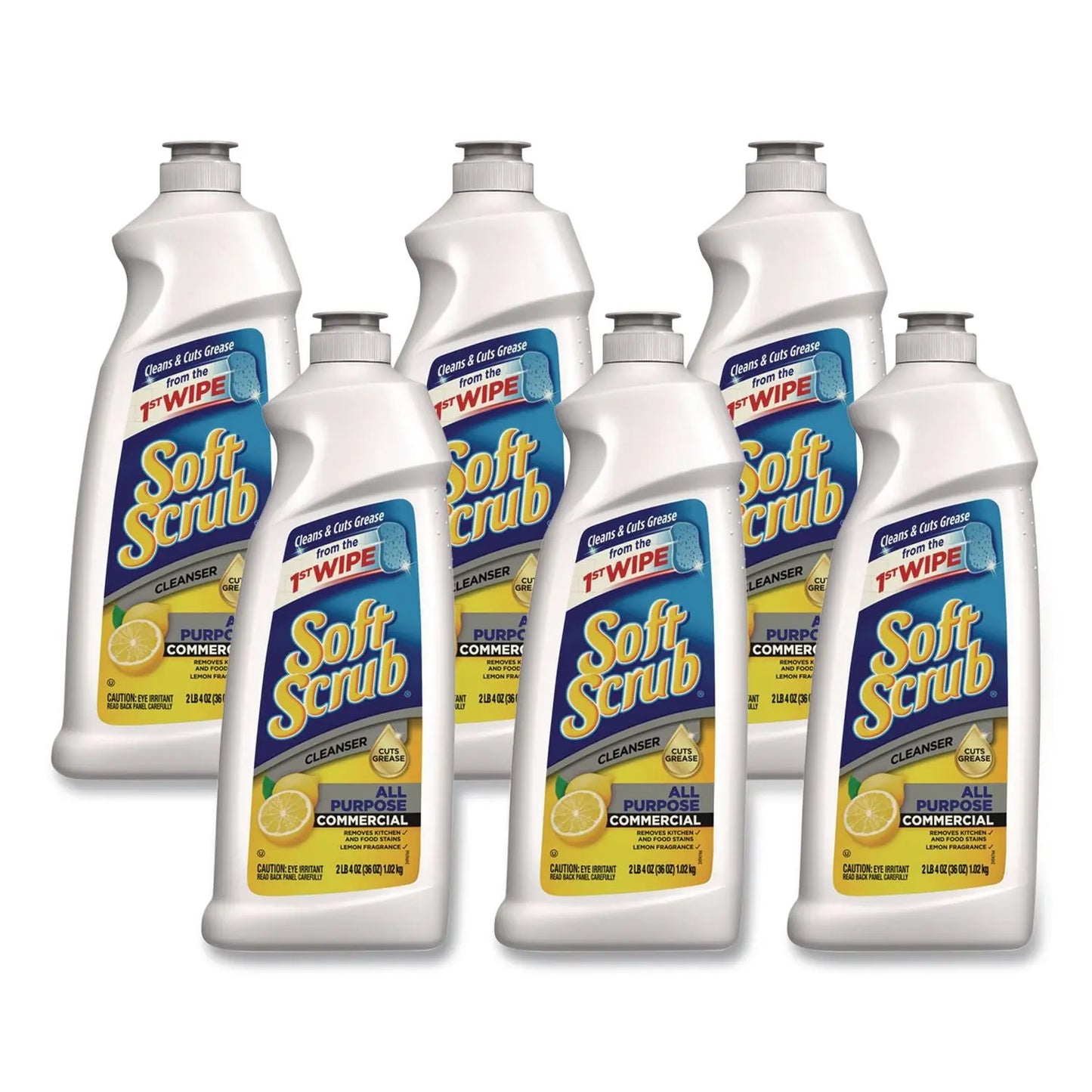 DIA15020CT All Purpose Cleanser, Lemon Scent 36 Oz Bottle, 6/carton Soft Scrub