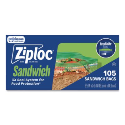 SJN366151 Resealable Sandwich Bags, 6.5" x 5.88", Clear, 90/Pack SC JOHNSON