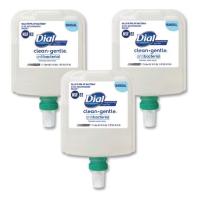DIA32094 Clean+Gentle Antibacterial Foaming Hand Wash Refill for 1700 Dispenser, Fragrance-Free, 1.7 L, 3/Carton DIAL PROFESSIONAL
