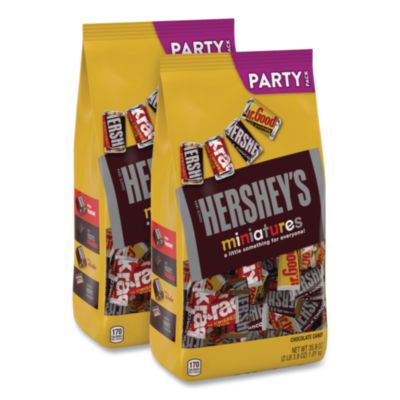 GRR24600403 Chocolate Miniatures Party Pack Assortment, 35.9 oz Bag, 2 Bags/Carton
