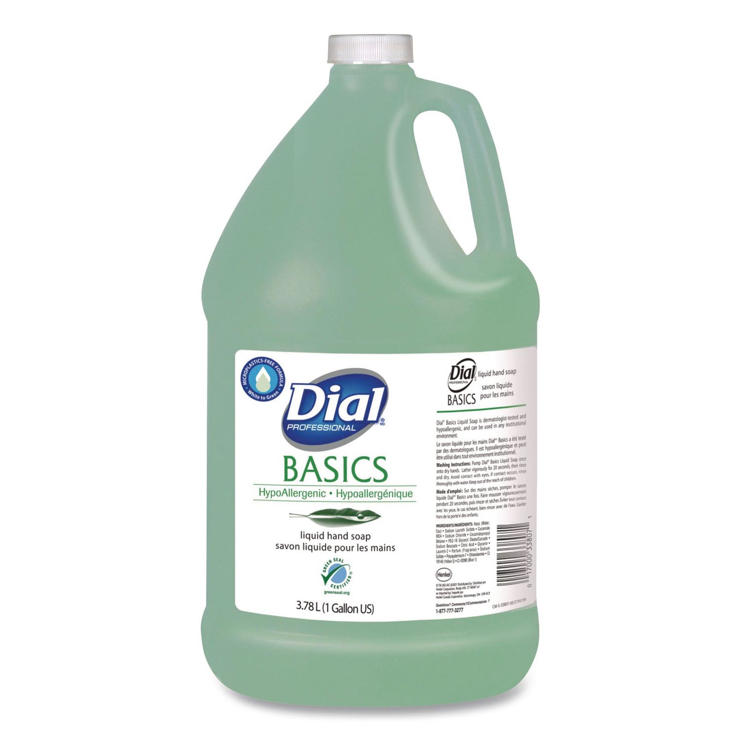 DIA33809EA Basics MP Free Liquid Hand Soap Refill, Honeysuckle Scent, 3.78 L