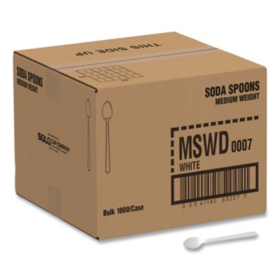 SCCMSWD0007 Specialty Cutlery, Soda Spoon, Plastic, White, 1,000/Carton
